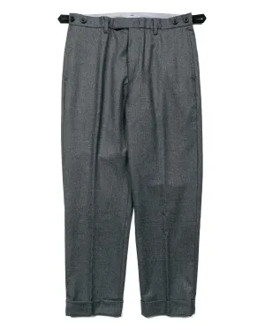 Comfortable Elastic Elastic Elasticity Pearl Lion Beams Plus Ivy Trousers Ankle-Cut Flannel Grey