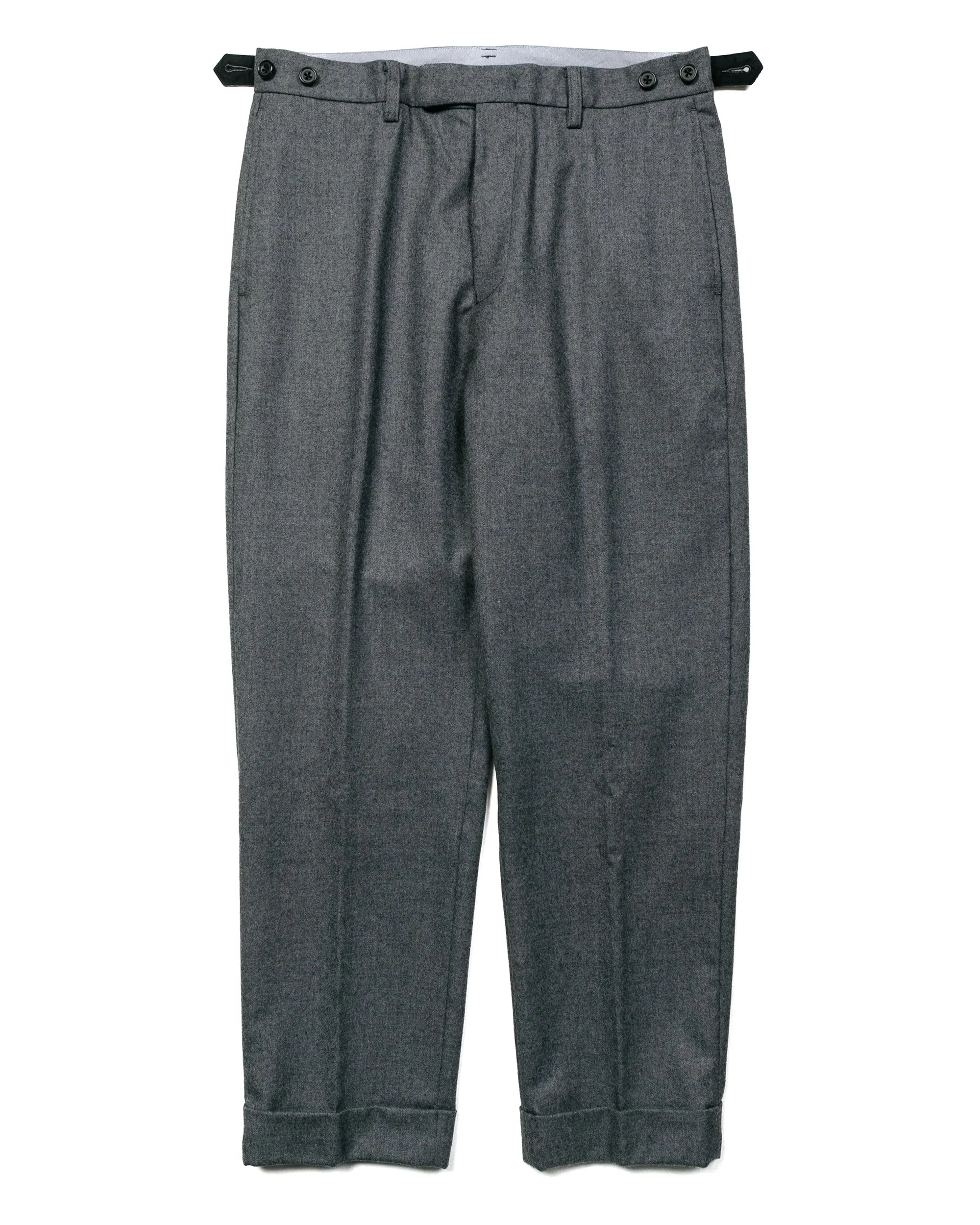 Comfortable Elastic Elastic Elasticity Pearl Lion Beams Plus Ivy Trousers Ankle-Cut Flannel Grey