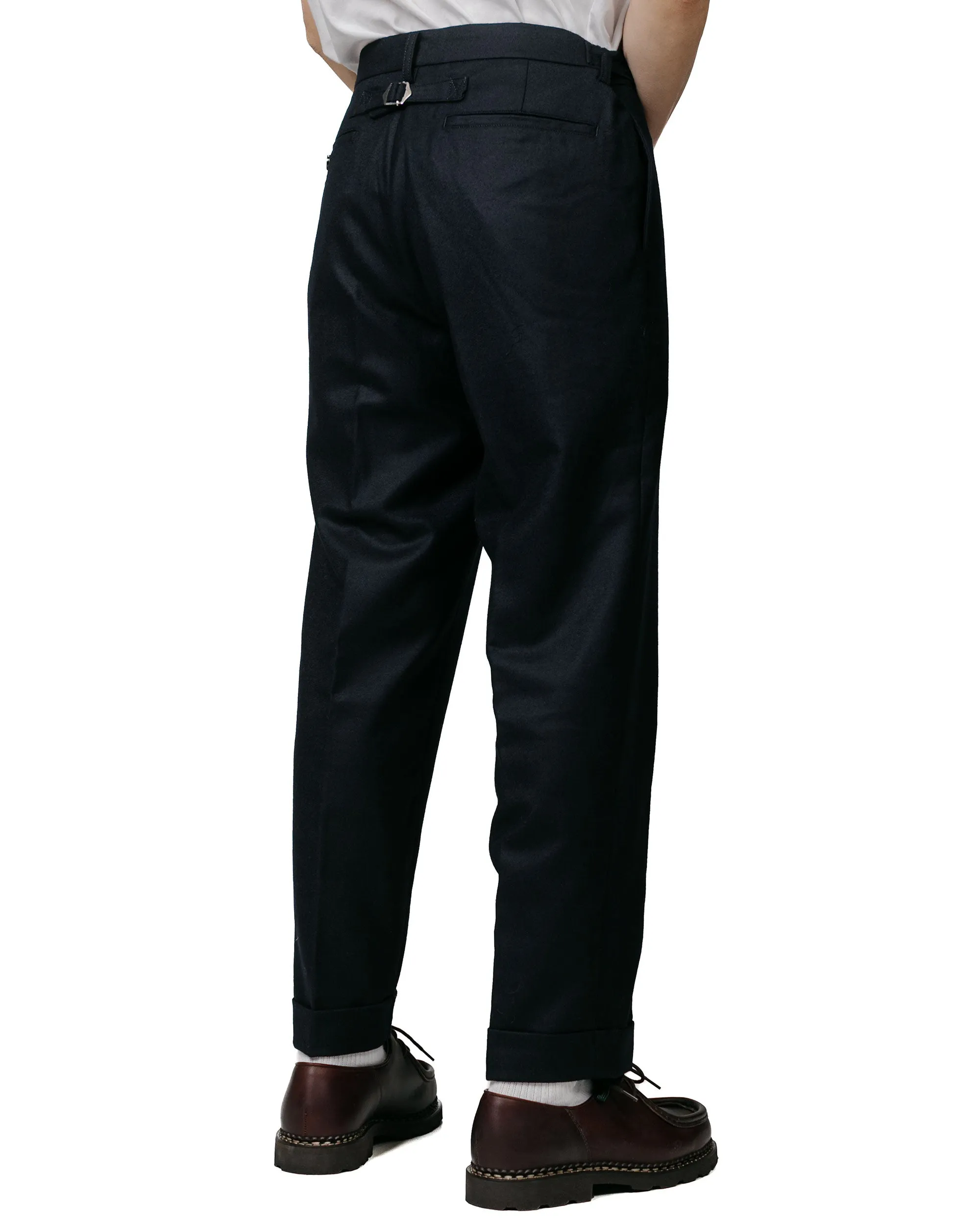Forest Beams Plus Ivy Trousers Ankle-Cut Flannel Navy