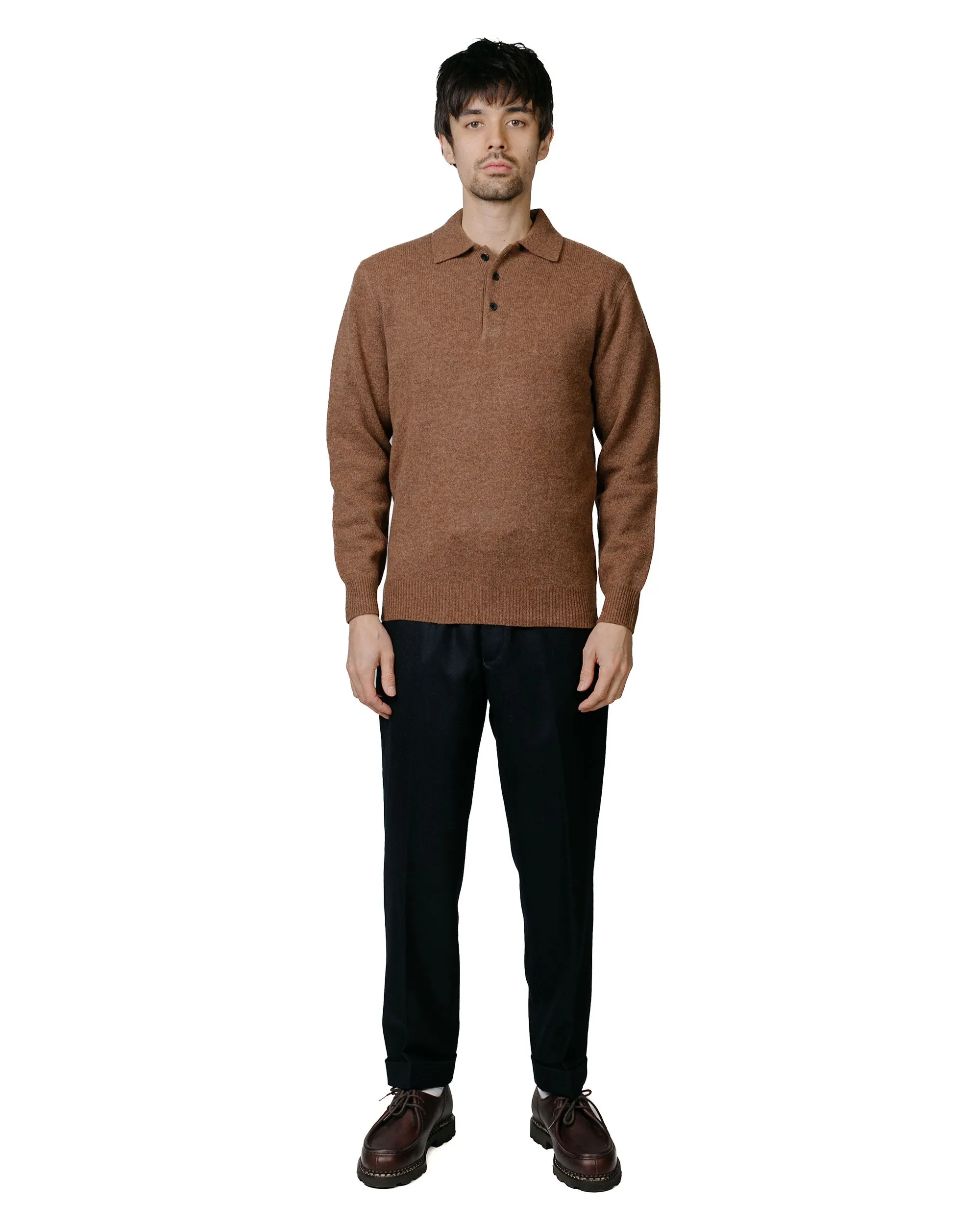 Beams Plus Ivy Trousers Ankle-Cut Flannel Navy Brand Collaboration