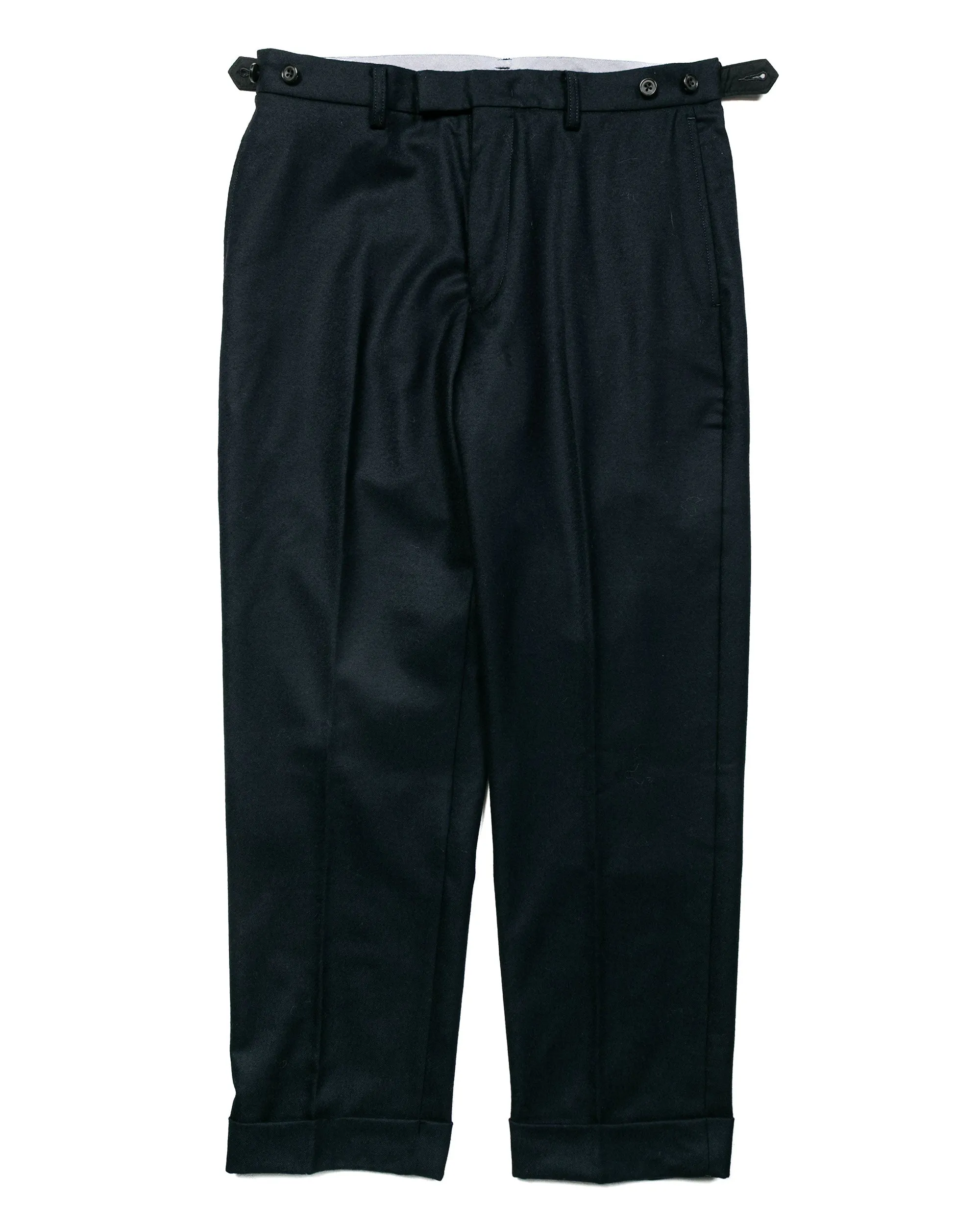 Military Jacket Country Beams Plus Ivy Trousers Ankle-Cut Flannel Navy