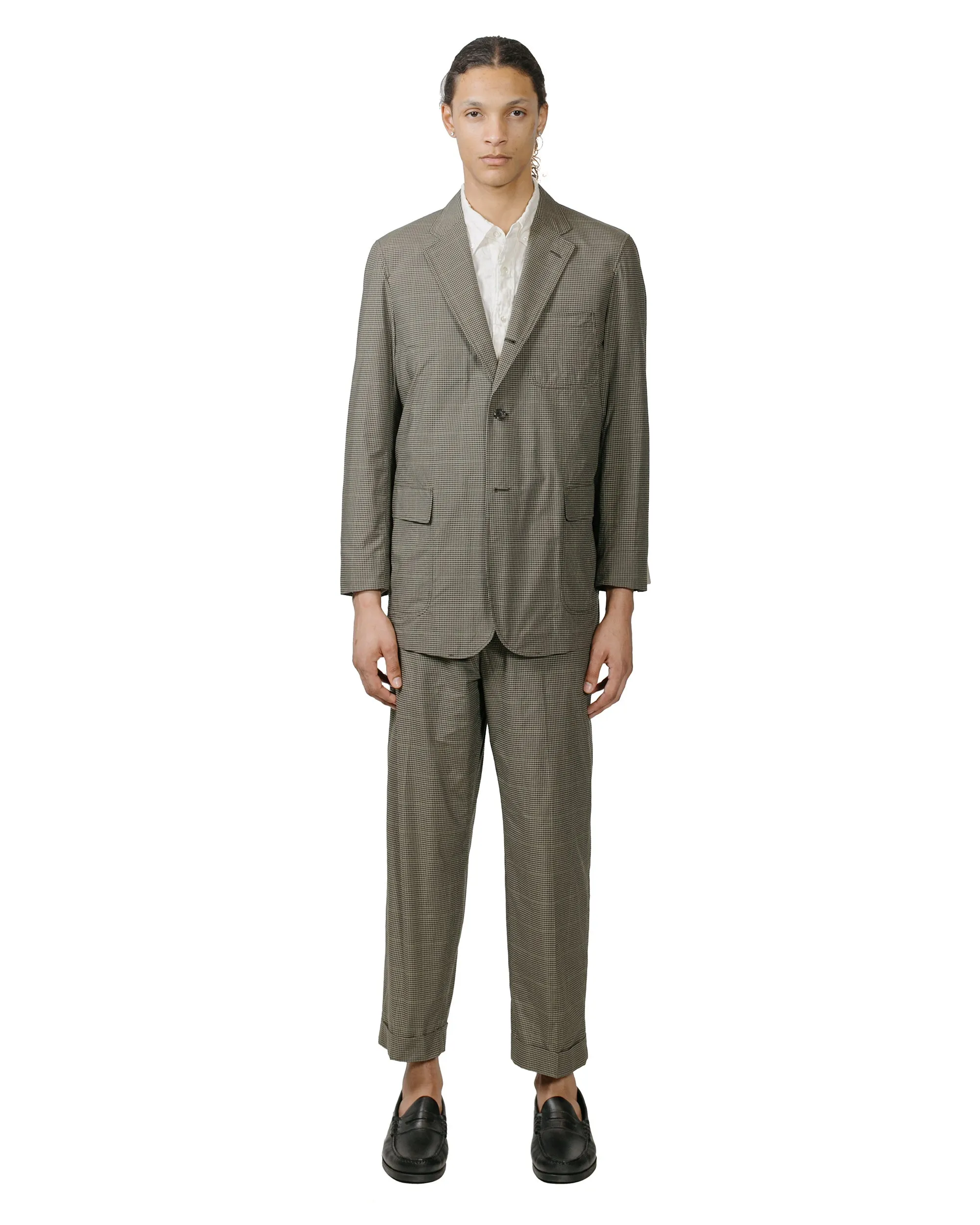 Beams Plus Ivy Trousers Wide Pe Plaid Olive Bootcut Style