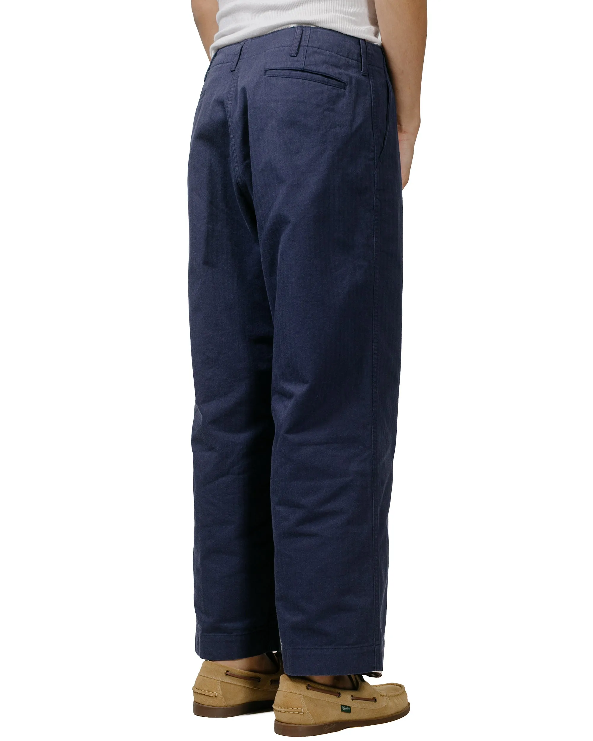 Self Healing Comfortable Insole Cushion Beams Plus Mil Trousers Herringbone Navy