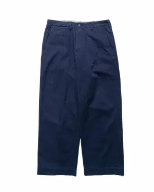 Hybrid Lining Beams Plus Mil Trousers Herringbone Navy