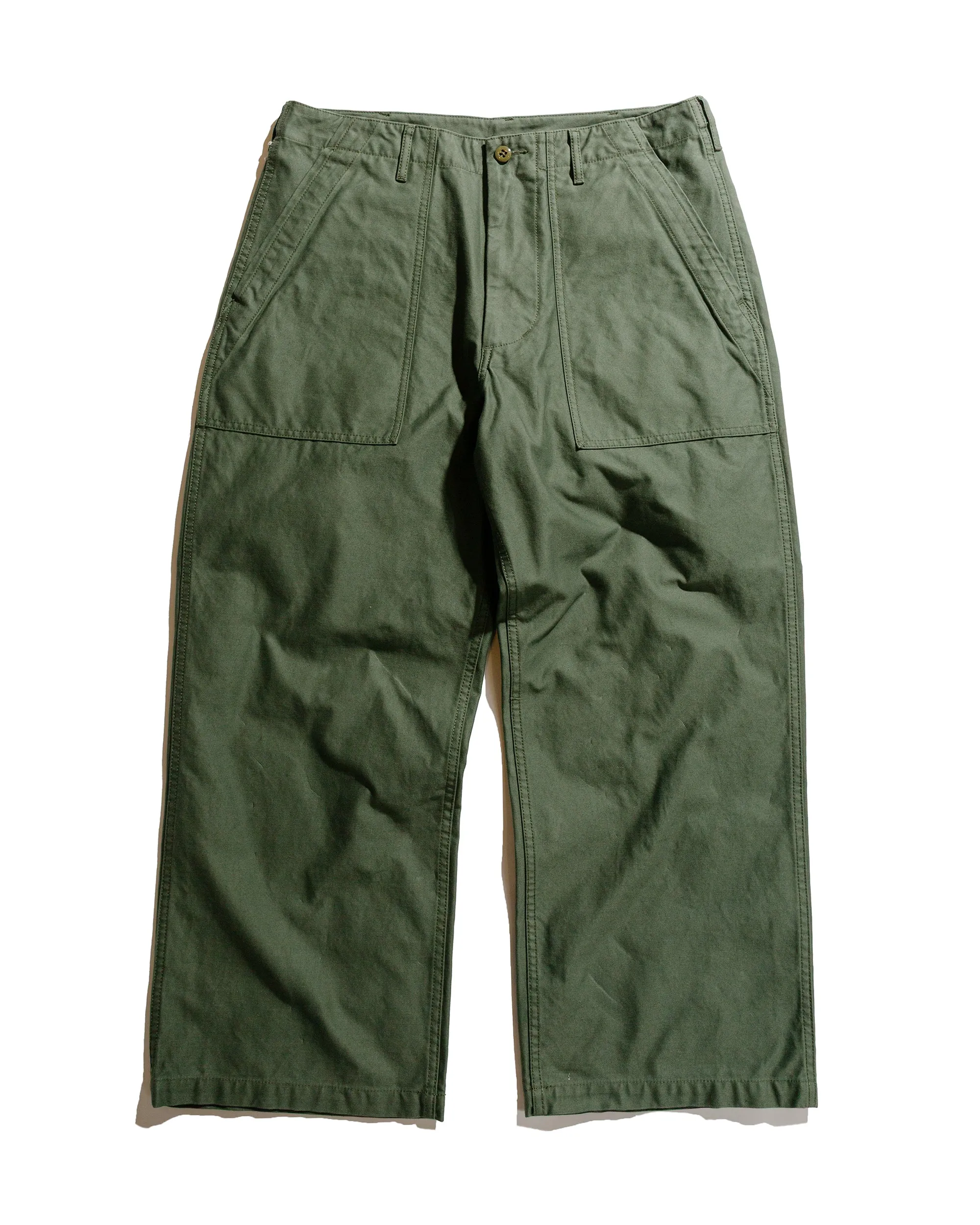 Beams Plus Mil Utility Trousers Olive Comfortable Design Finishing Knitwear Offering