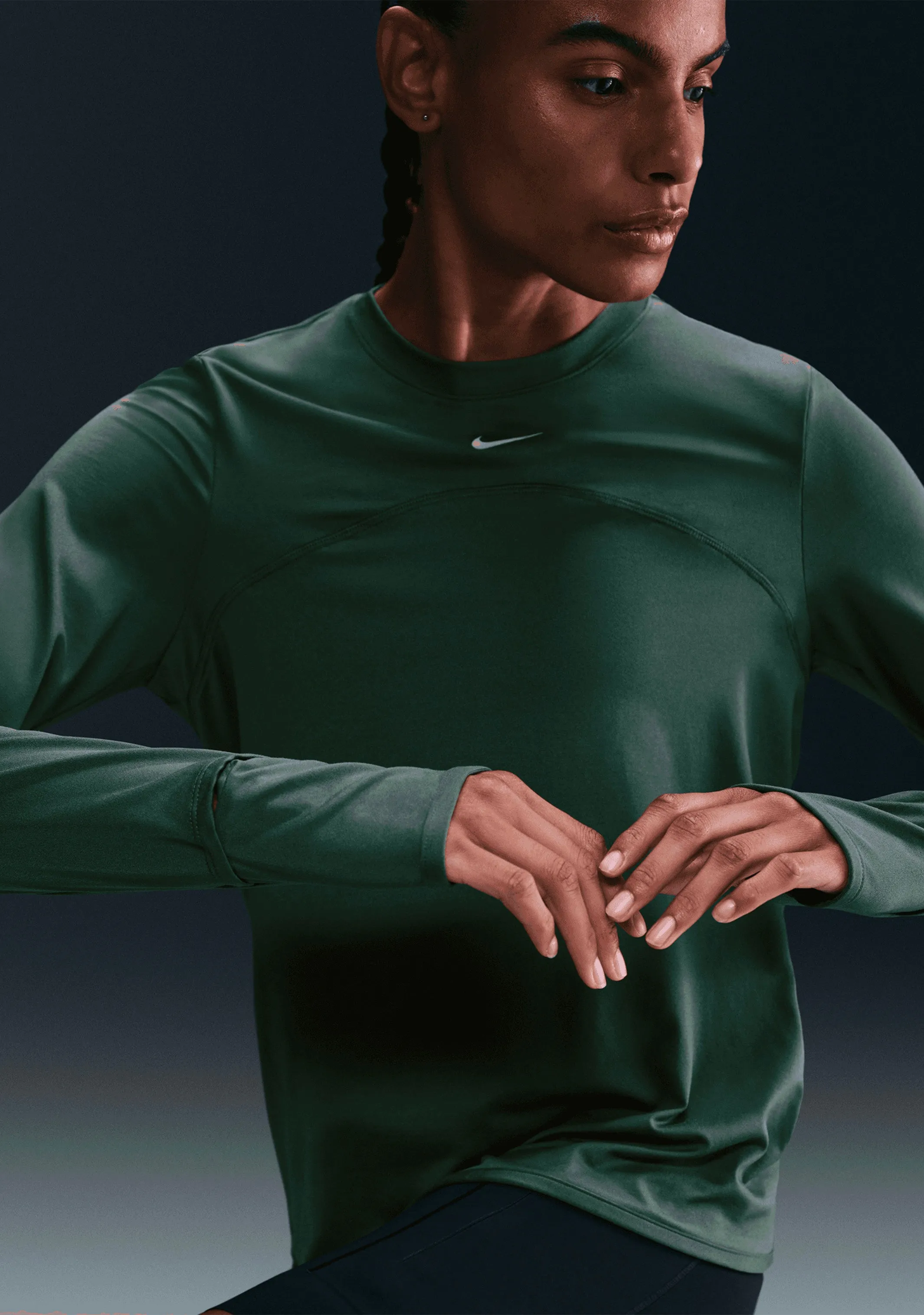 Lockable Nike Women'S Dri-Fit Swift Uv Crew-Neck Running Top