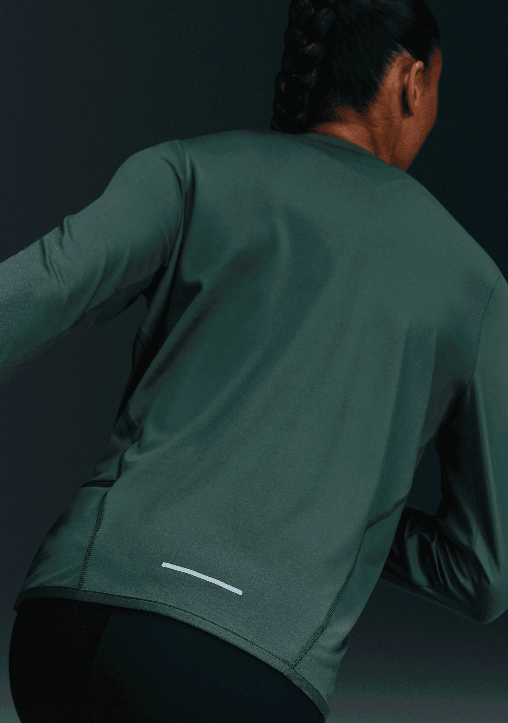 Nike Women'S Dri-Fit Swift Uv Crew-Neck Running Top Comfort And Hooded Injection Molded