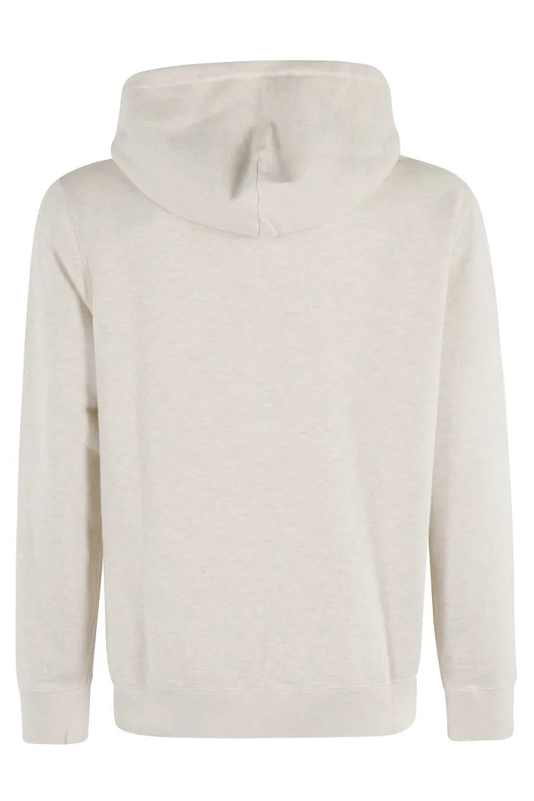 Pull à capuche avec cordon et motif ours à manches longues