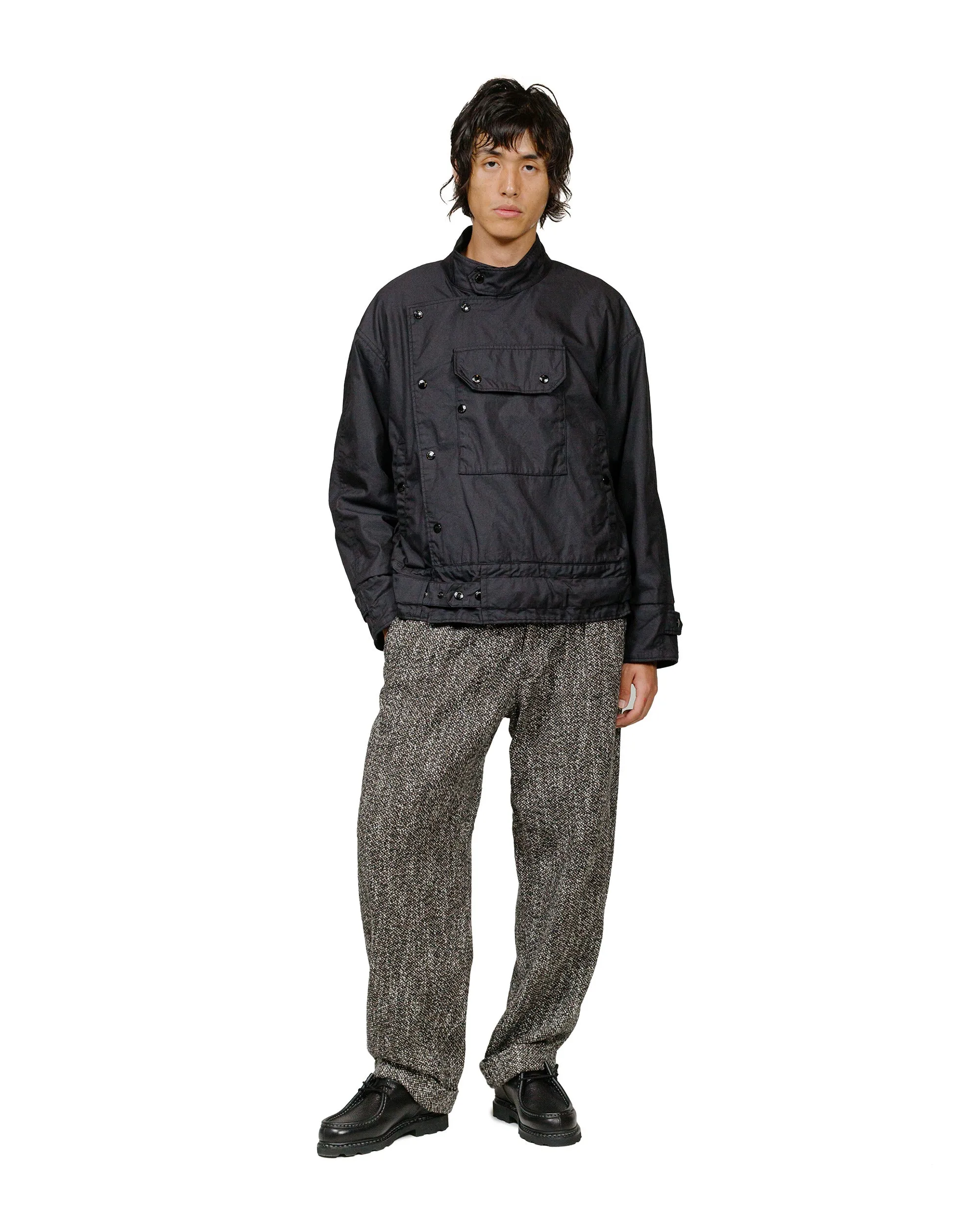 Engineered Garments Carlyle Pant Brown/Black Wool Homespun Wrinkle Recovery Comfortable Fit"