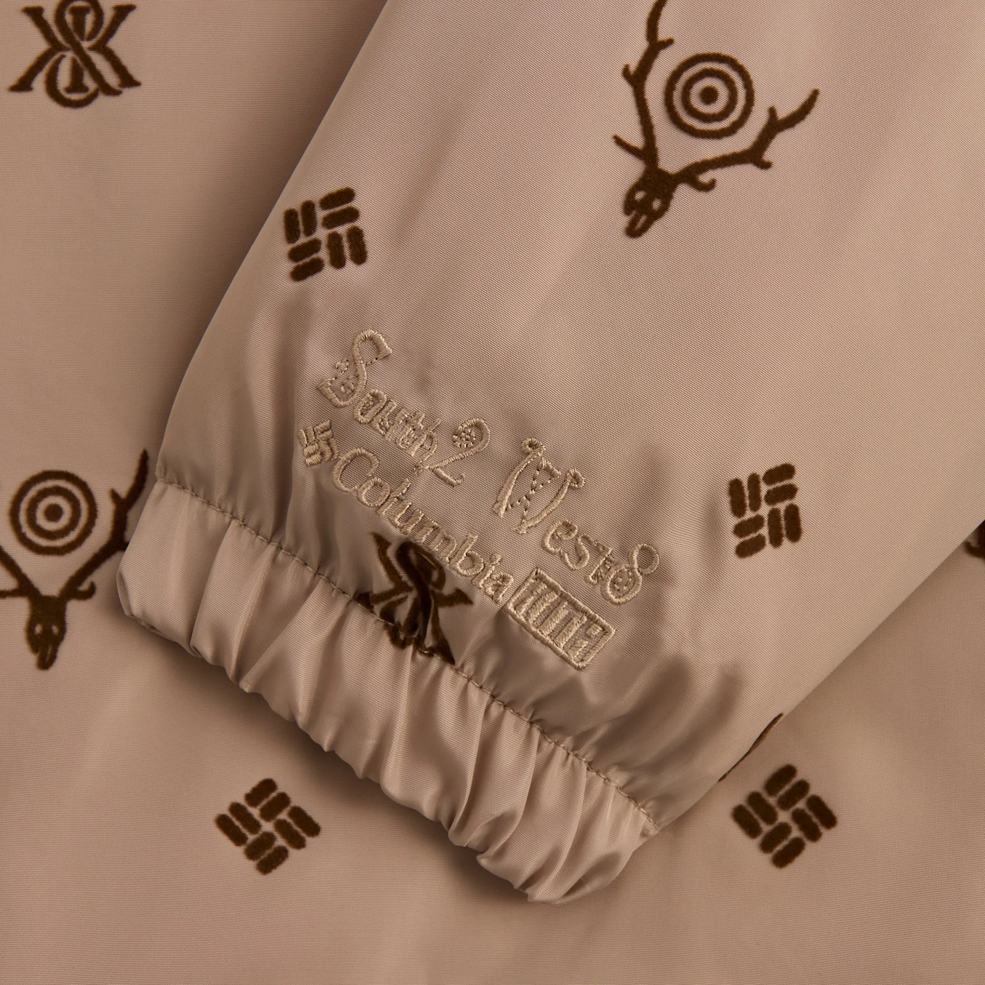 Thick Fabric Kith & South2 West8 For Columbia Flocked Monogram Coaches Jacket - Hue