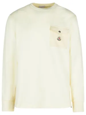 Sweat-shirt en coton beige