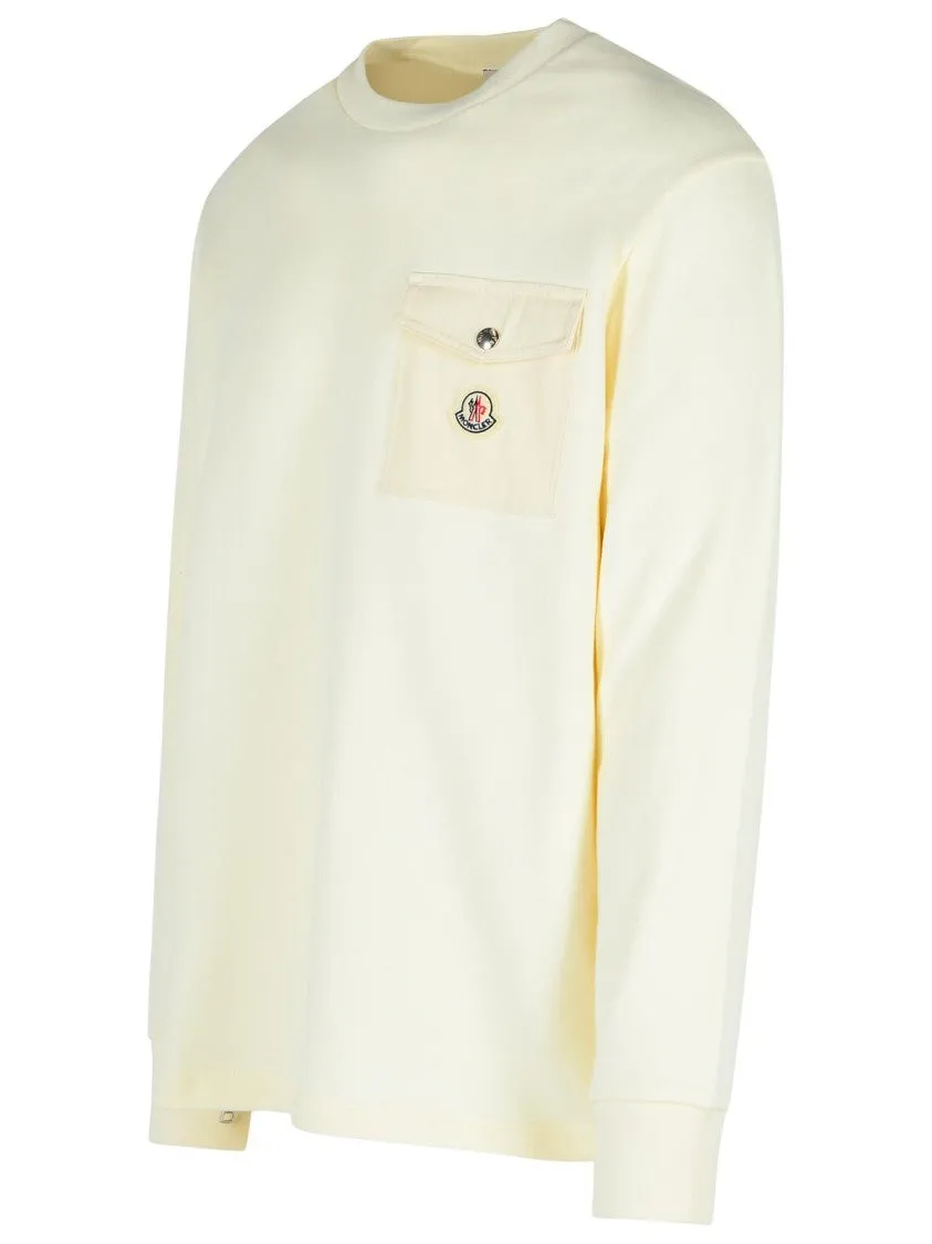 Sweat-shirt en coton beige
