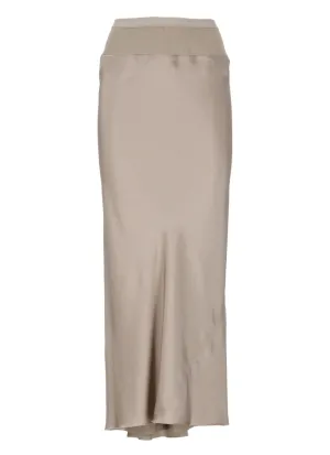 Jupe en mélange viscose beige
