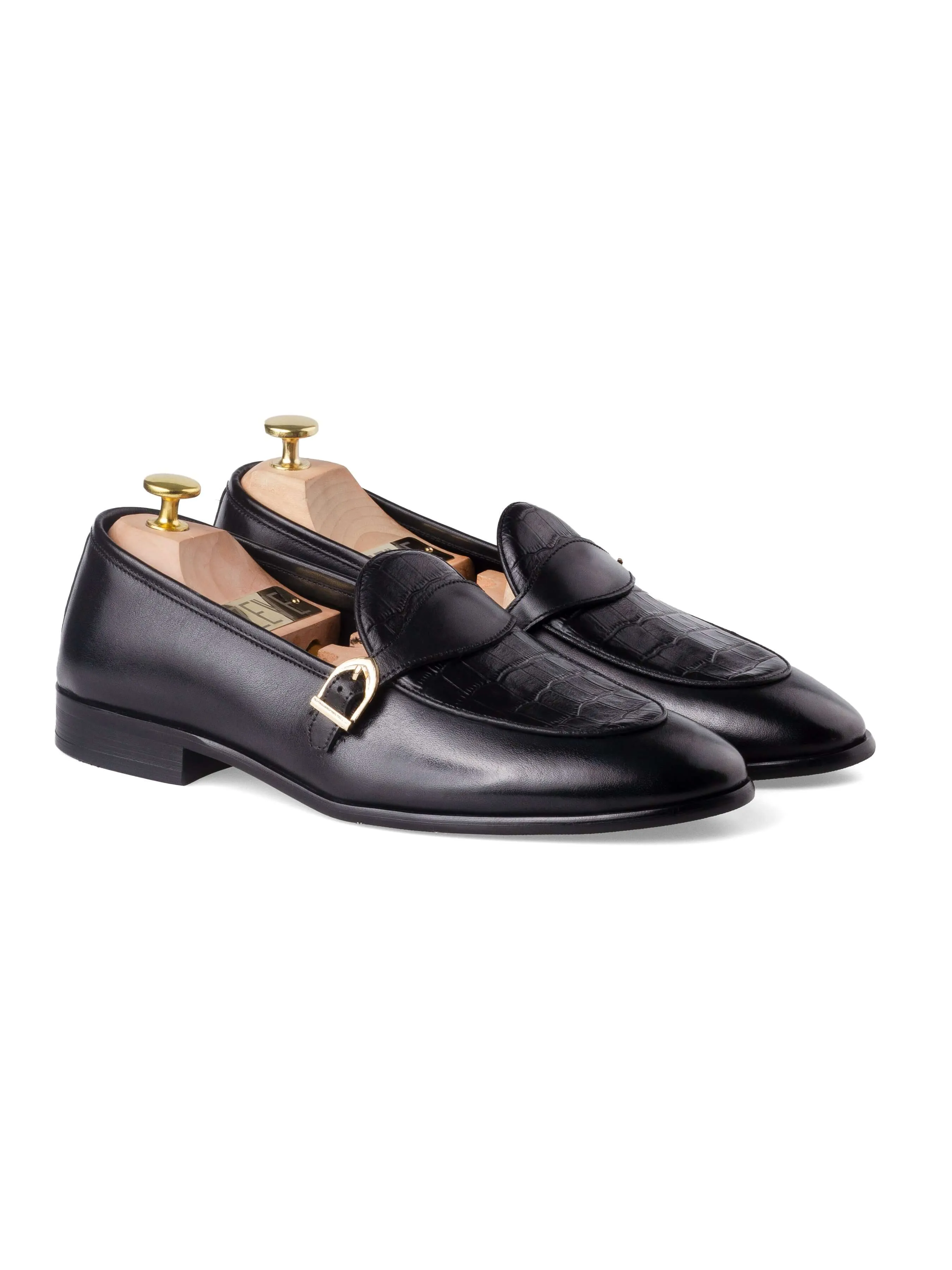 Belgian Croco Single Strap - Solid Black Elastic Strap Comfort Aspect Consideration Approach Method