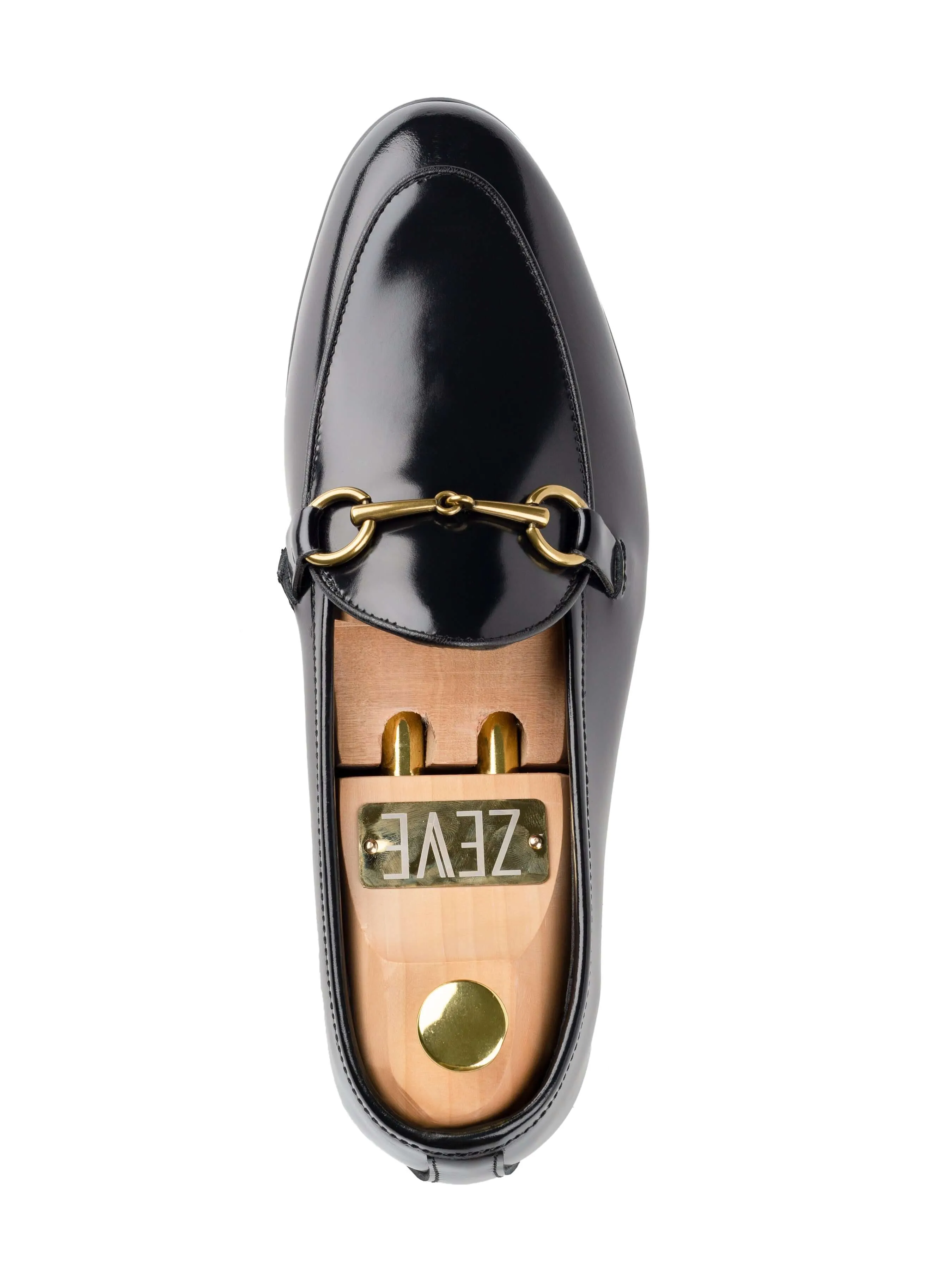Dress from the Feet Up Built for the Bold Belgian Loafer Horsebit Buckle - Black Polished (Gold Buckle)