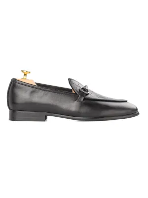 Belgian Loafer Horsebit Buckle - Solid Black & Croco (Silver Buckle) Breathable Air Ventilation