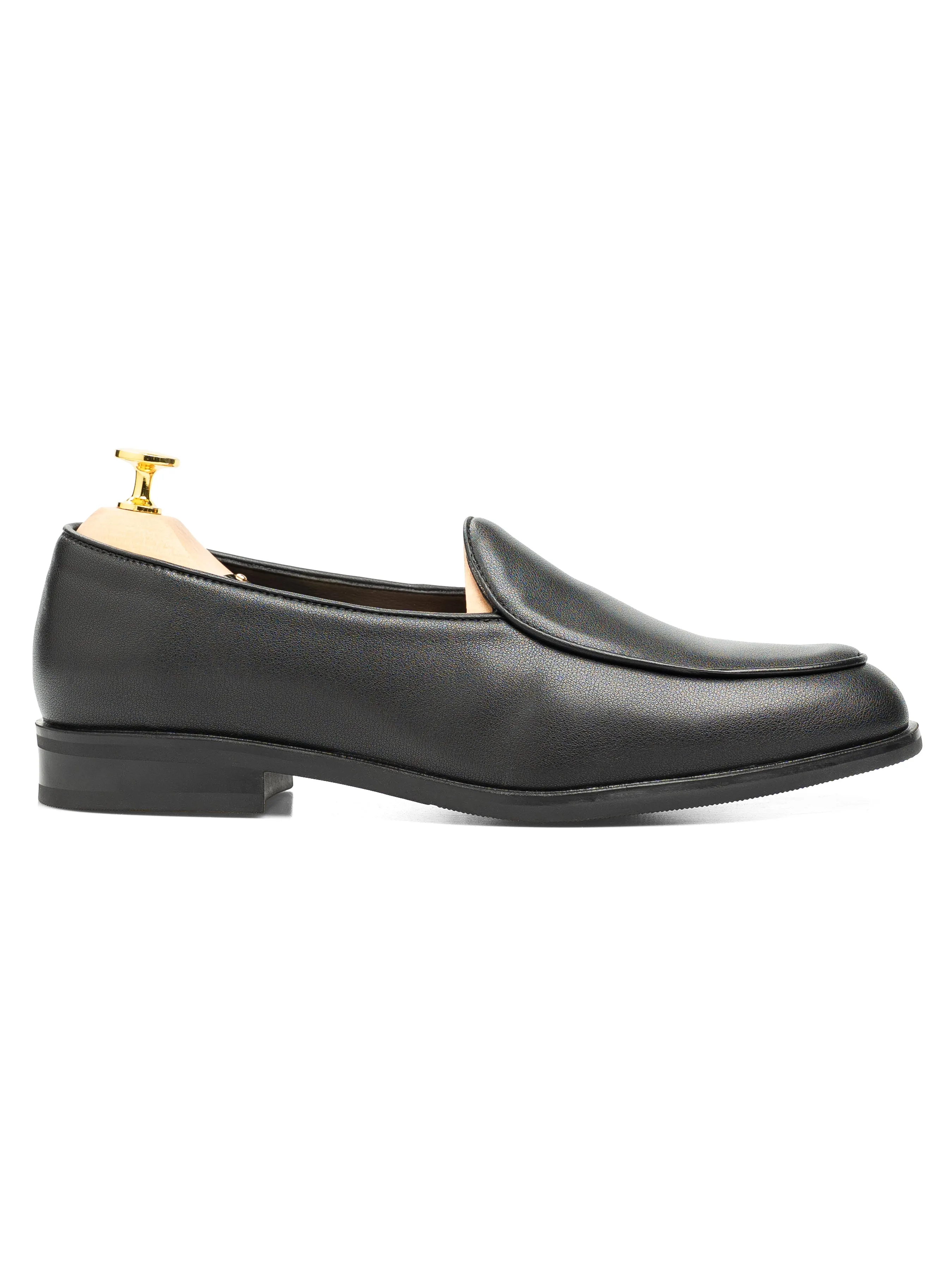 Belgian Loafer - Solid Black Leather Black Friday Offer Back To School Sale