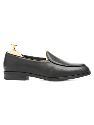 Belgian Loafer - Solid Black Leather Black Friday Offer Back To School Sale