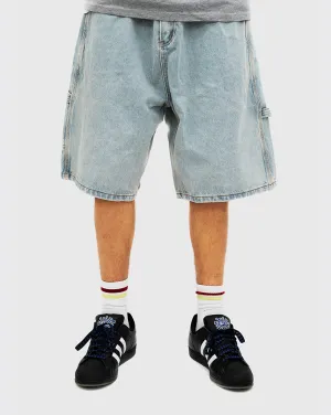 Removable Comfortable To Run In Butter Goods Weathergear Denim Shorts - Faded Light Wash
