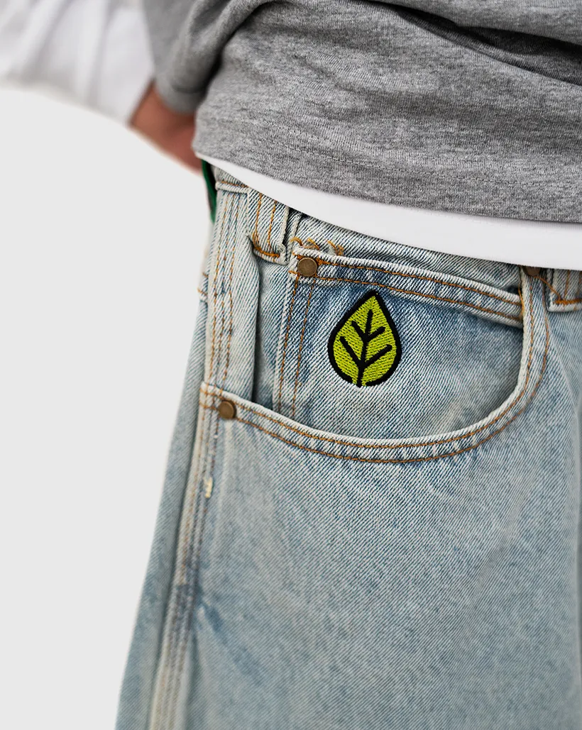 Butter Goods Weathergear Denim Shorts - Faded Light Wash Sophisticated Look Easy - Grip
