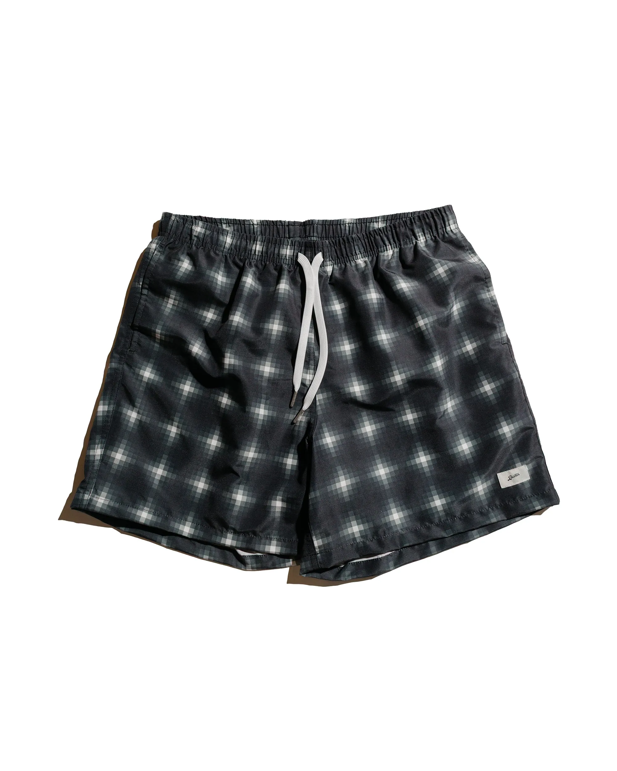 Thick Straps A-Line Dress Bather Onyx Digi Plaid Swim Trunk
