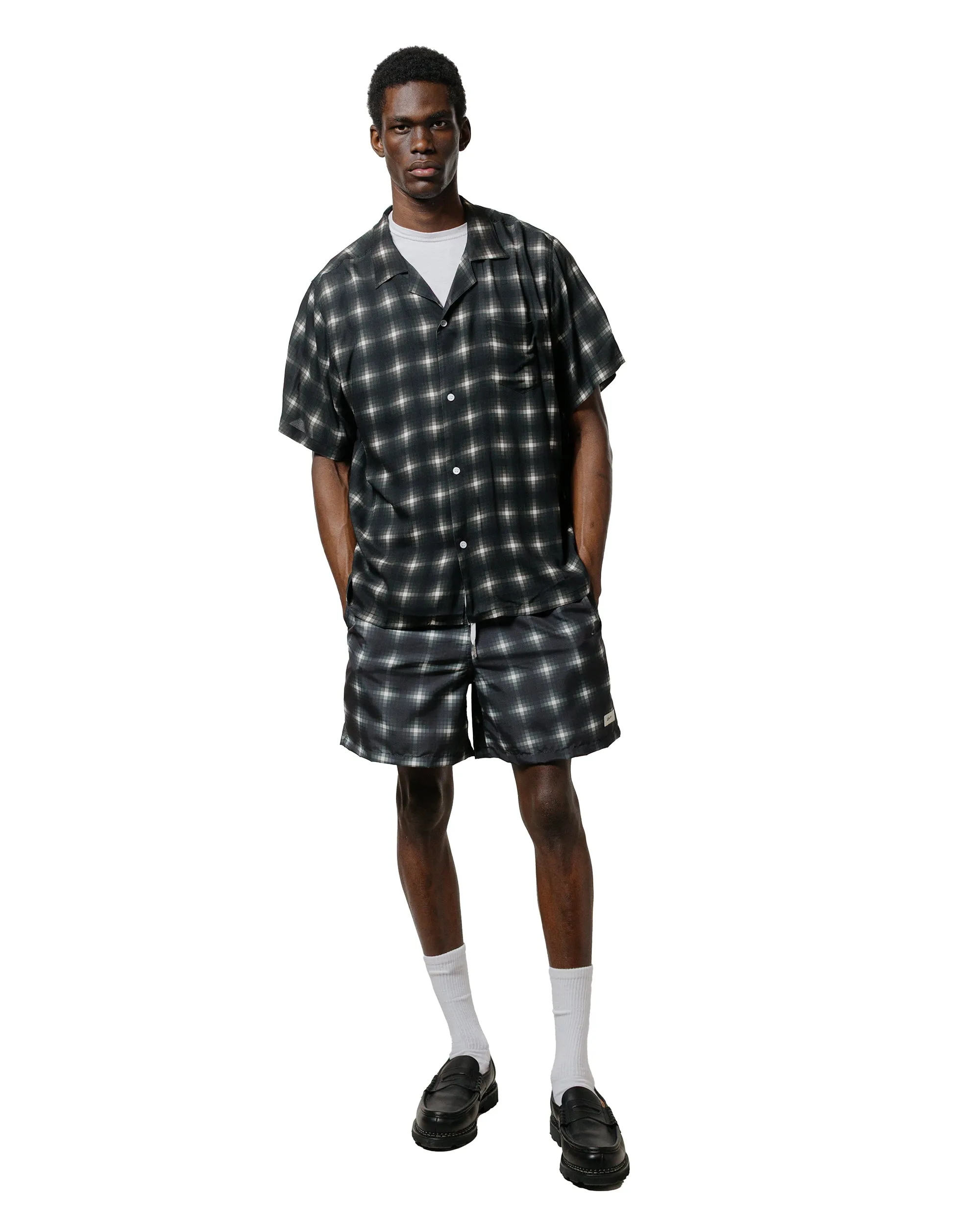 Bather Onyx Digi Plaid Swim Trunk Comfortable Elastic True
