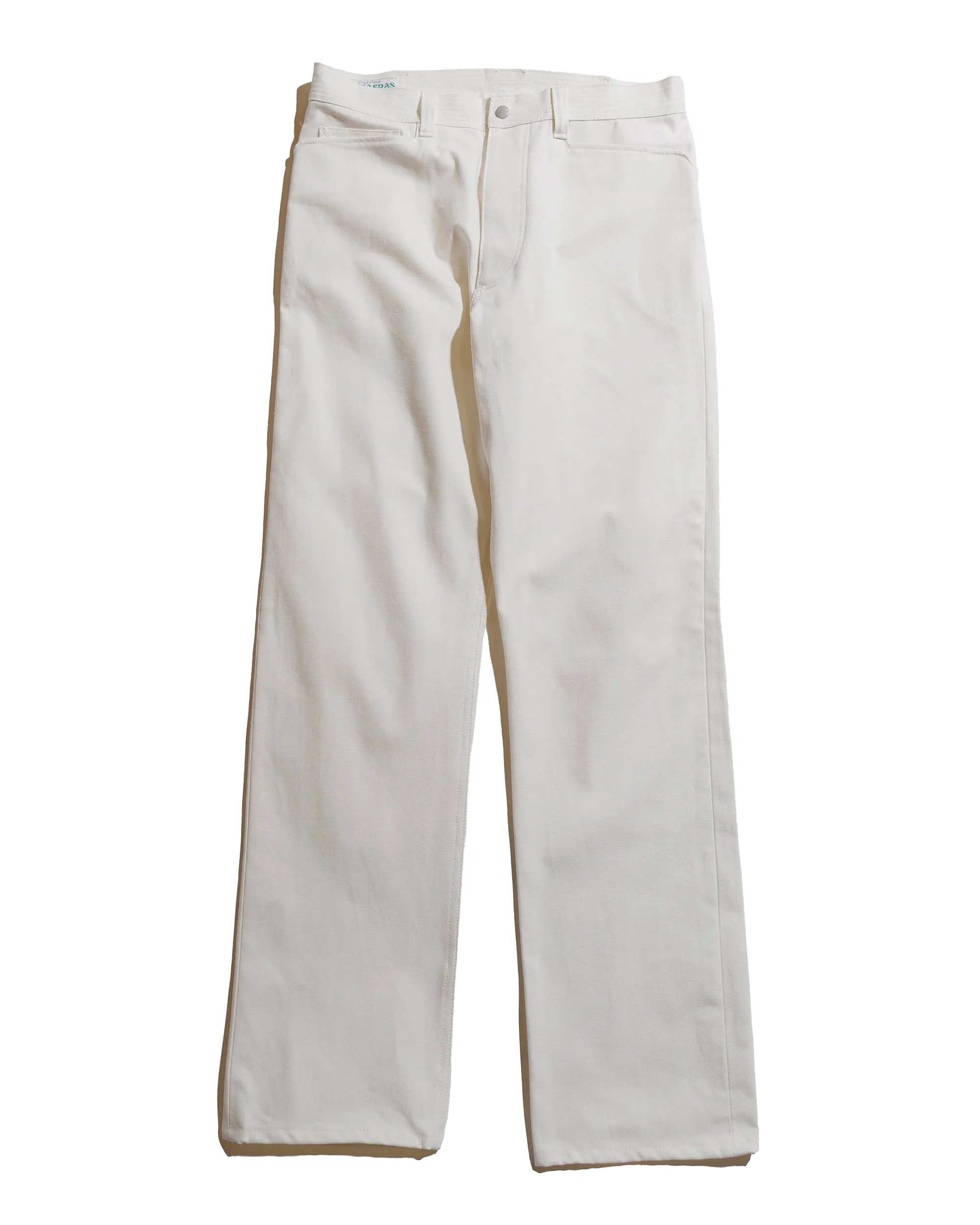 Rounded Edge Anti-Phishing Sassafras Weeds Digger Pants Selvedge Duck Off White