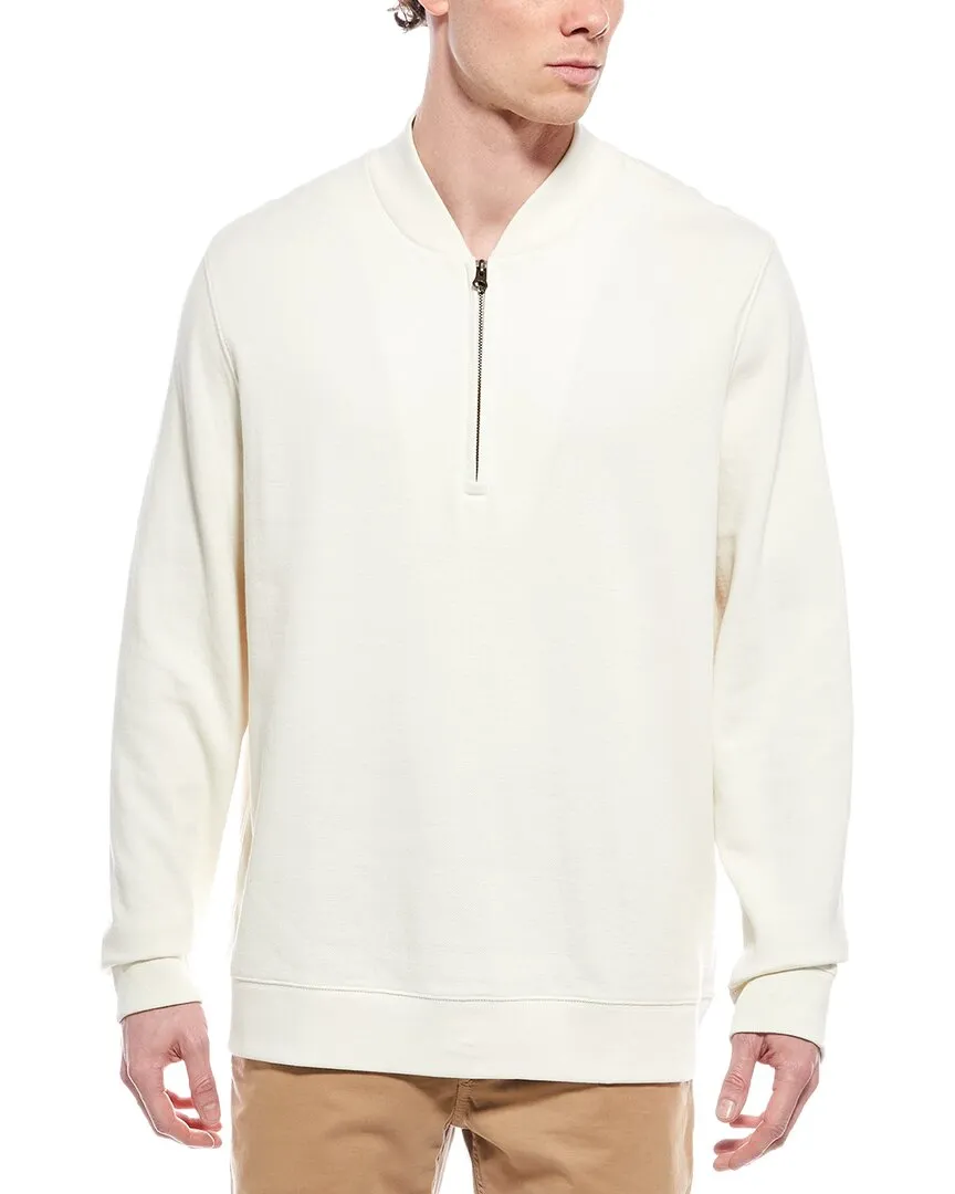 Pull Billy Reid 1/2 zip en piqué