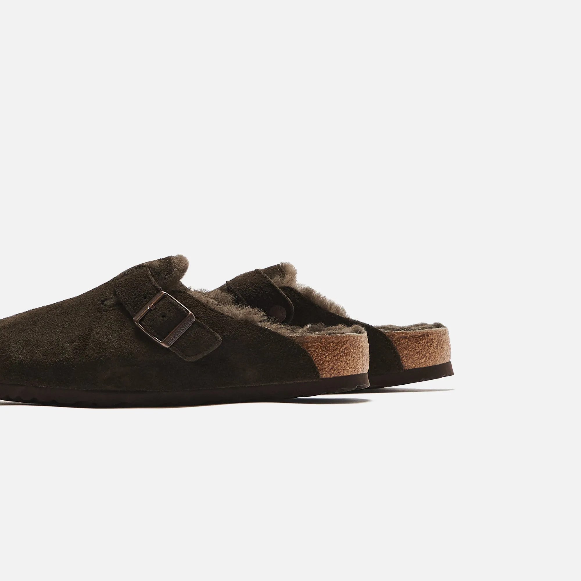 Birkenstock Boston Shearling - Mocha Indented Patterns