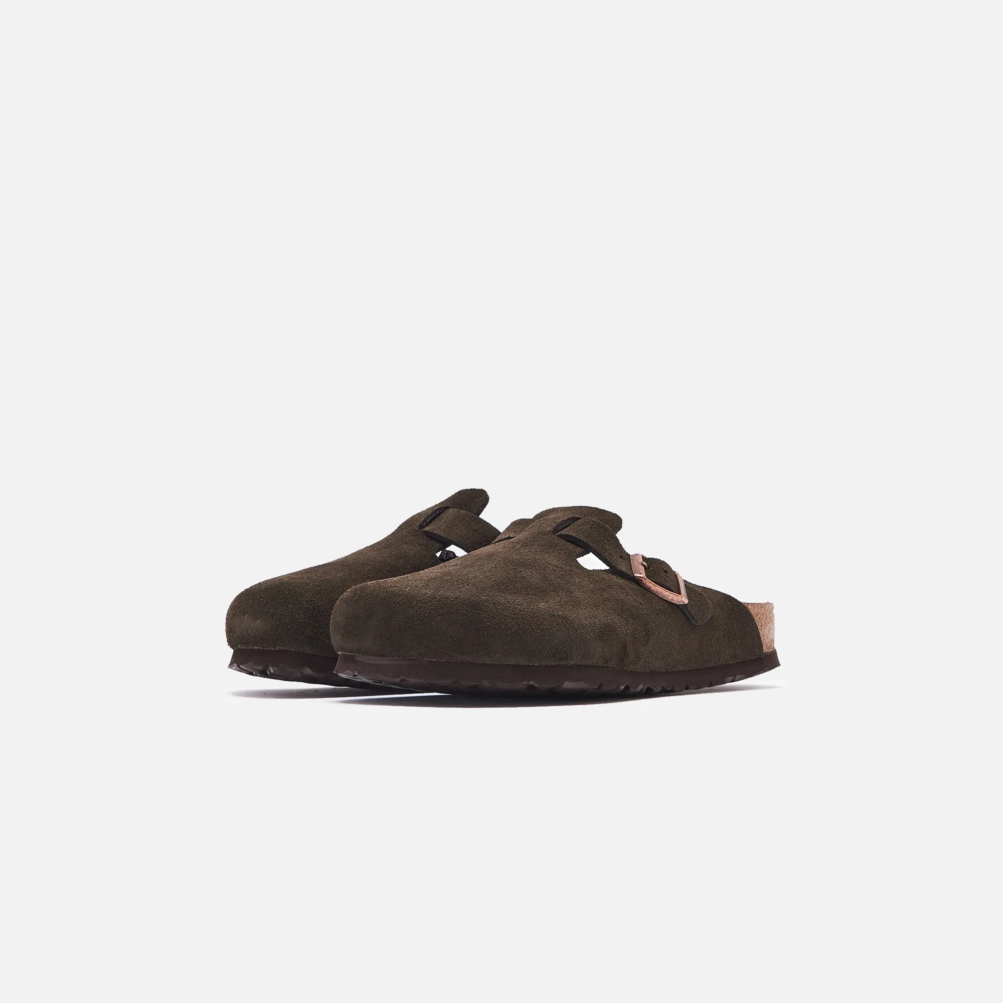 Comfort Braids Comfortable Collar Style Birkenstock Boston Suede - Mocha