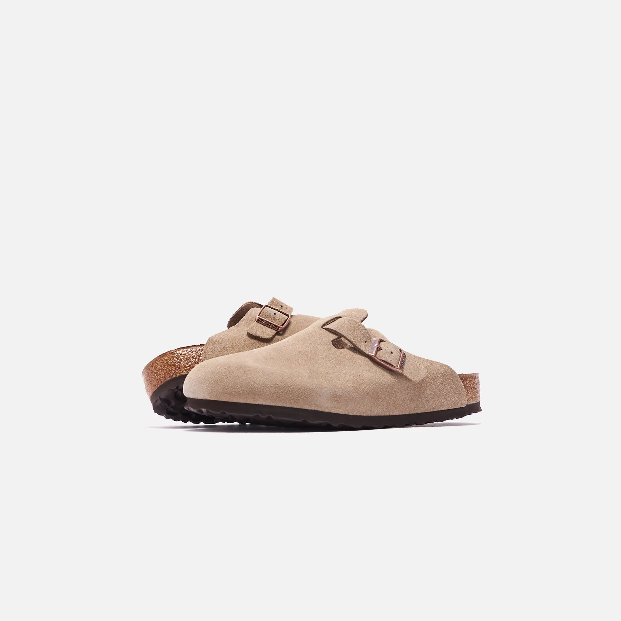 Birkenstock Boston Suede - Taupe Investments Sandal Textured