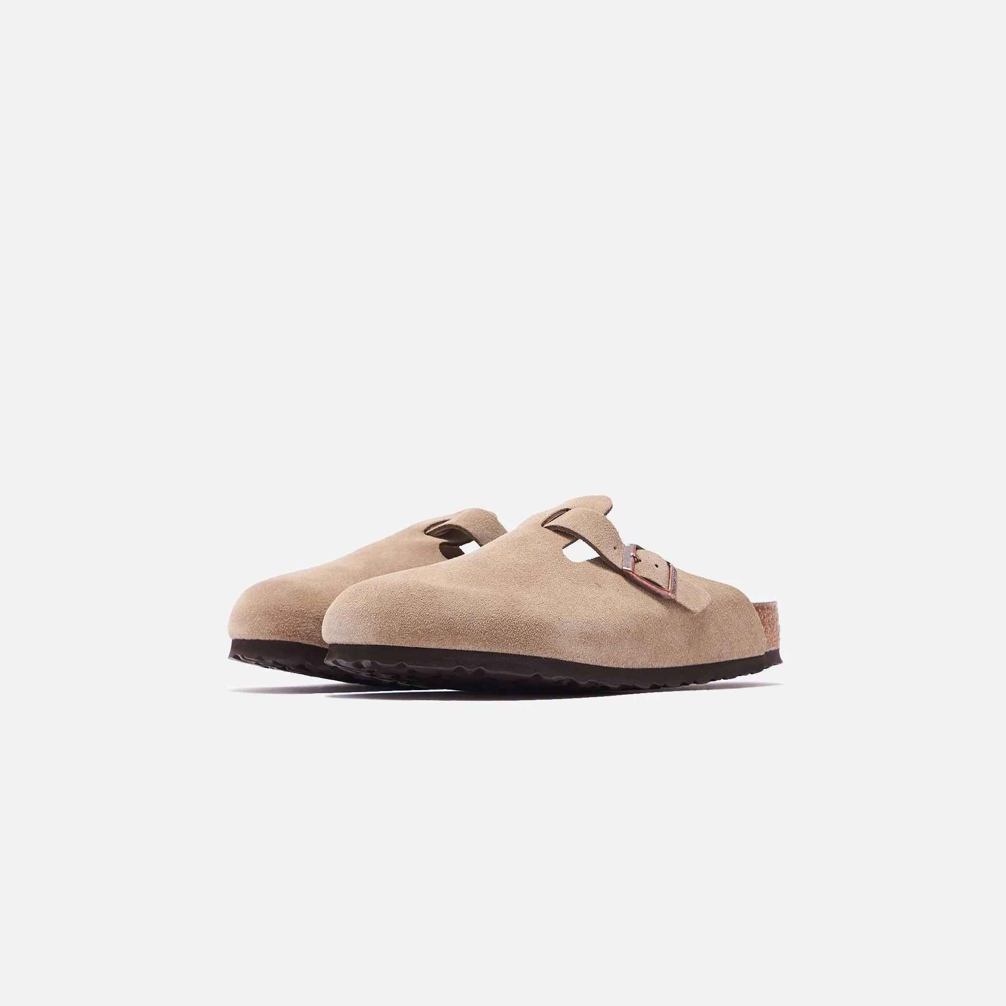 Birkenstock Boston Suede - Taupe Flexible Sole Shoes