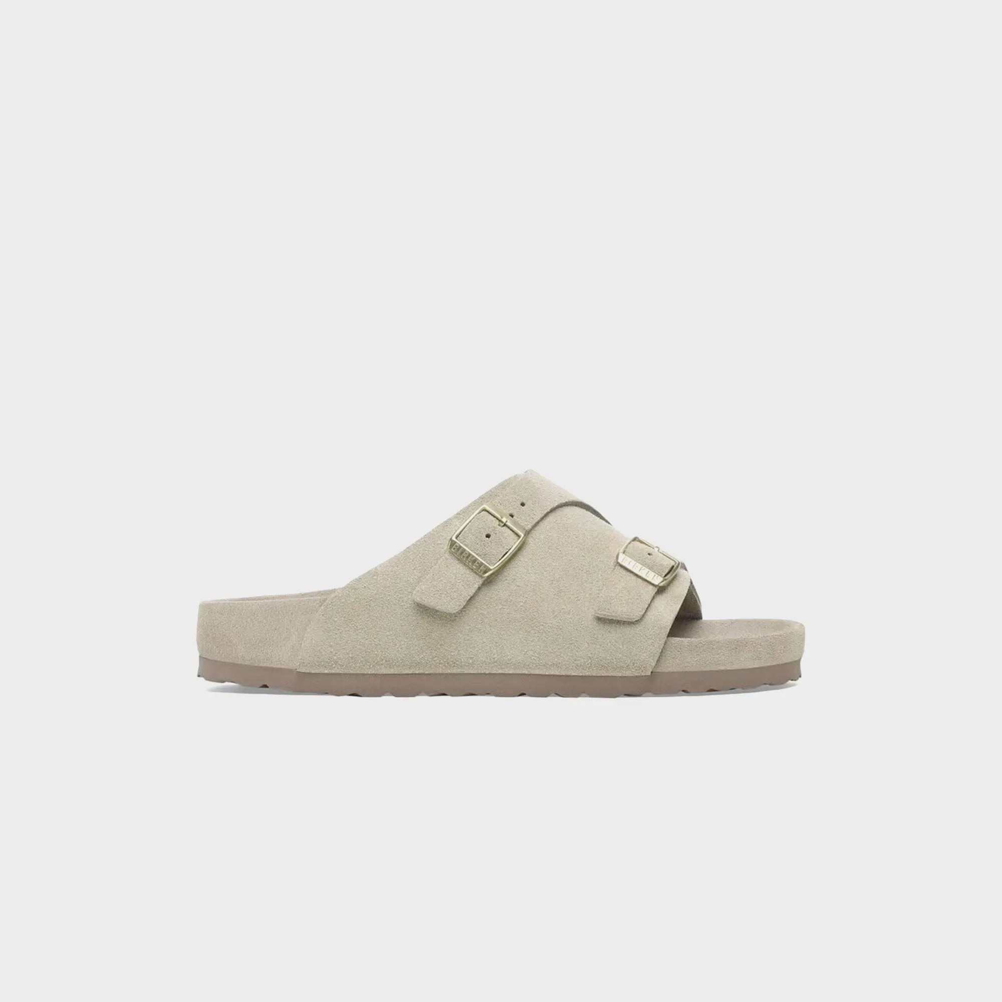 Flexible Upper Design Principle Slip-On Specification Sheet Details Birkenstock Zurich Exq Suede - Taupe