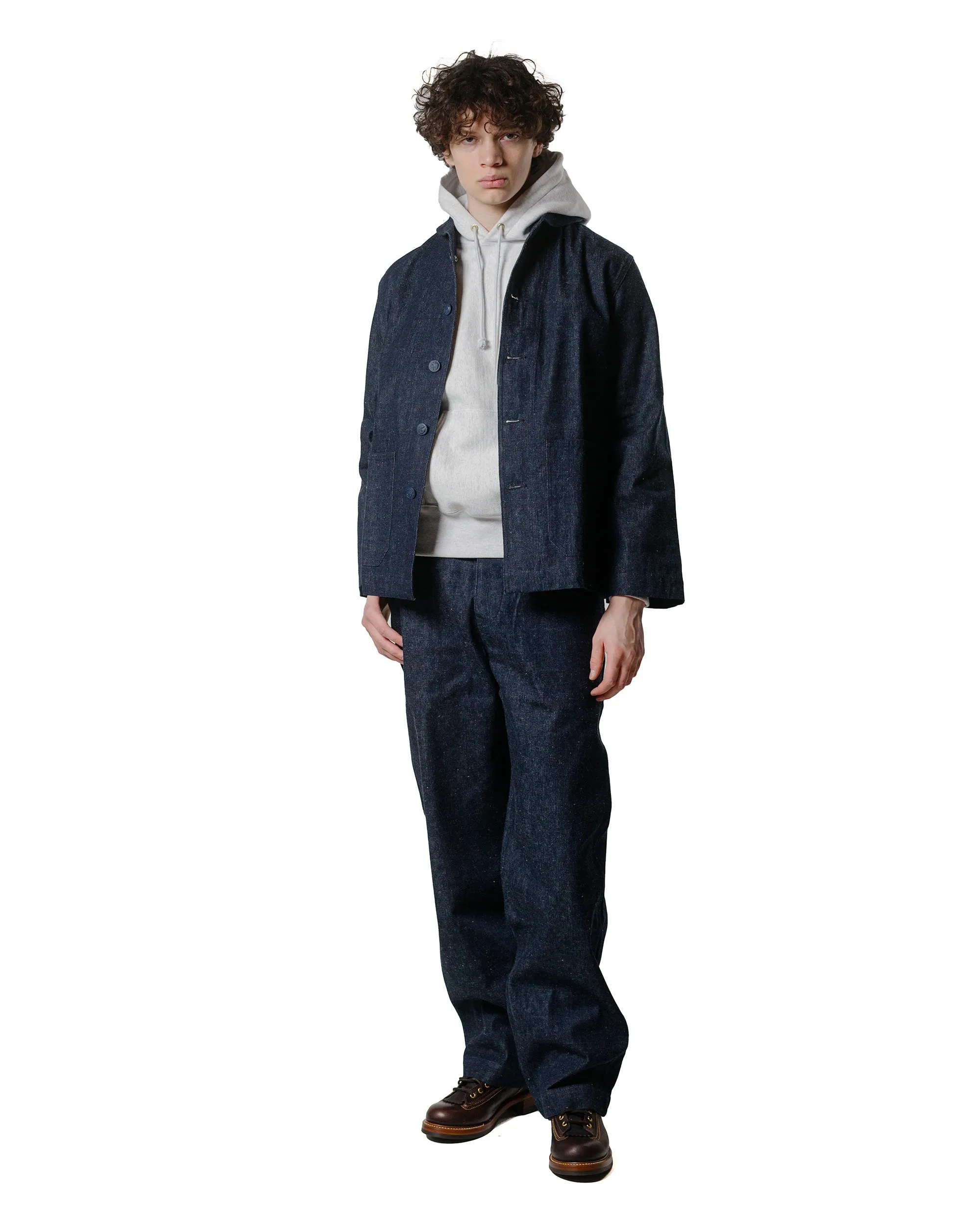 Synthetic-Filled-Fit-Fit Warehouse Lot. 1233 U.S. Navy Denim Trousers Indigo