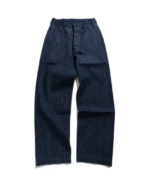 Anti - Static Look Soft Inner Layer Warehouse Lot. 1233 U.S. Navy Denim Trousers Indigo