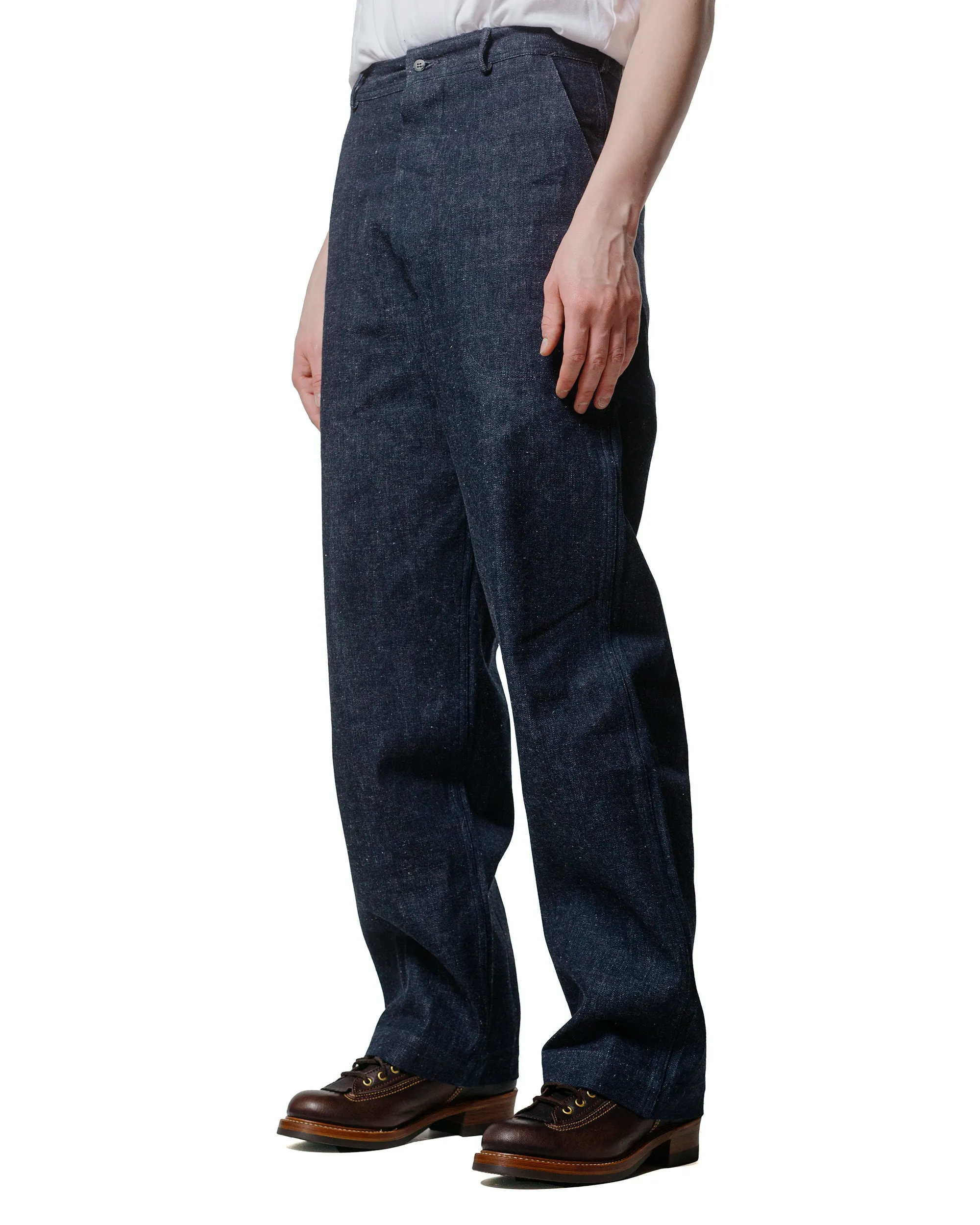 Comfortable Underarms Warehouse Lot. 1233 U.S. Navy Denim Trousers Indigo