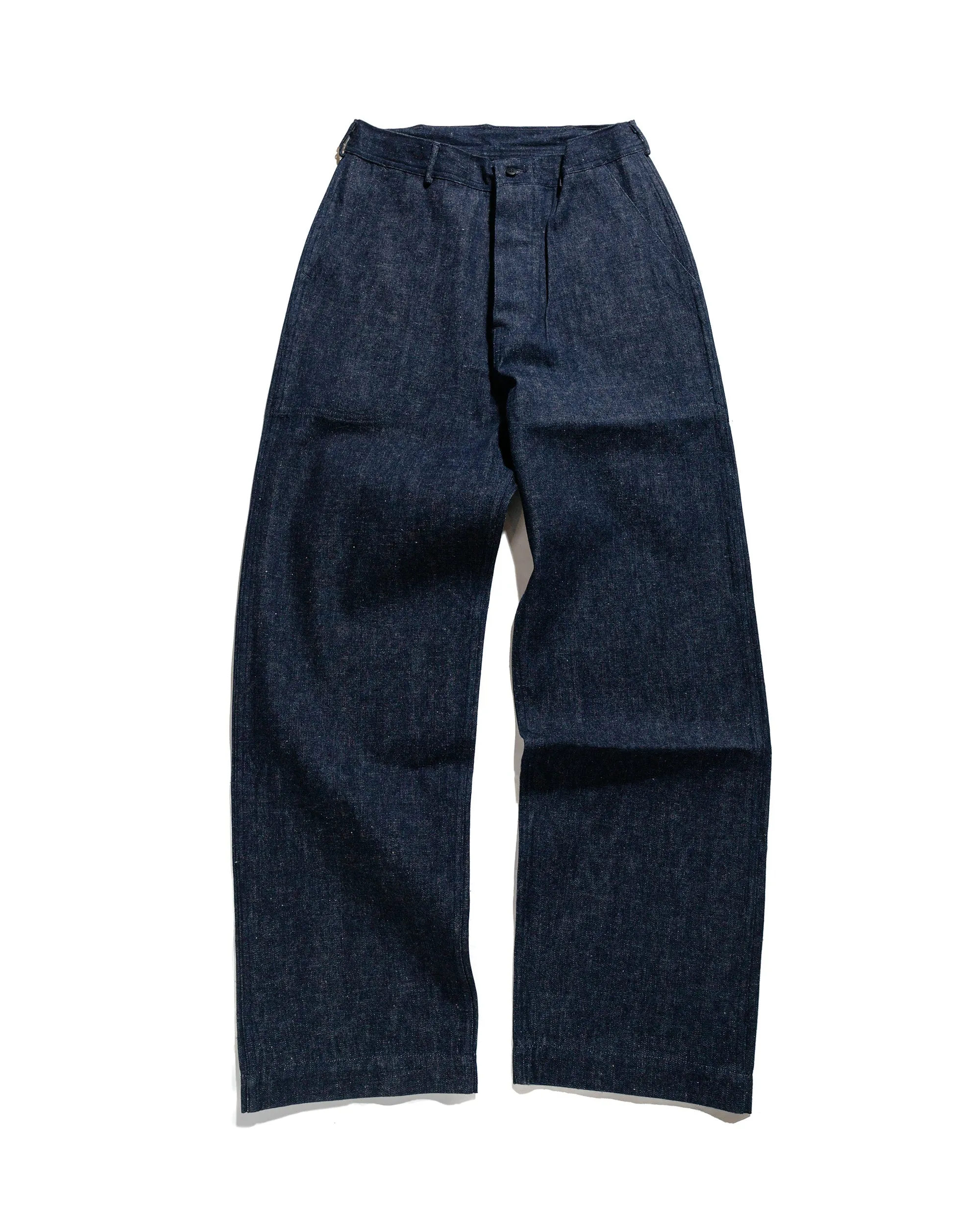 Anti - Static Look Soft Inner Layer Warehouse Lot. 1233 U.S. Navy Denim Trousers Indigo