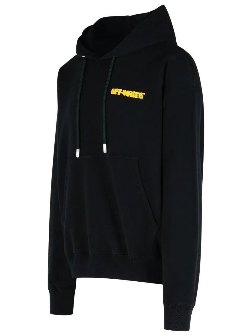 Sweat-shirt en coton noir