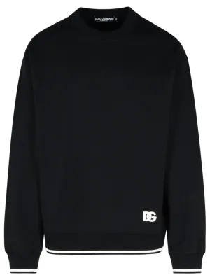 Sweat-shirt en coton noir
