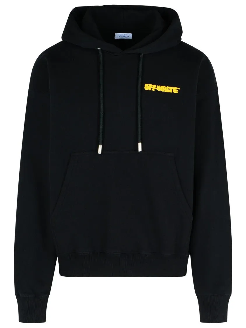 Sweat-shirt en coton noir