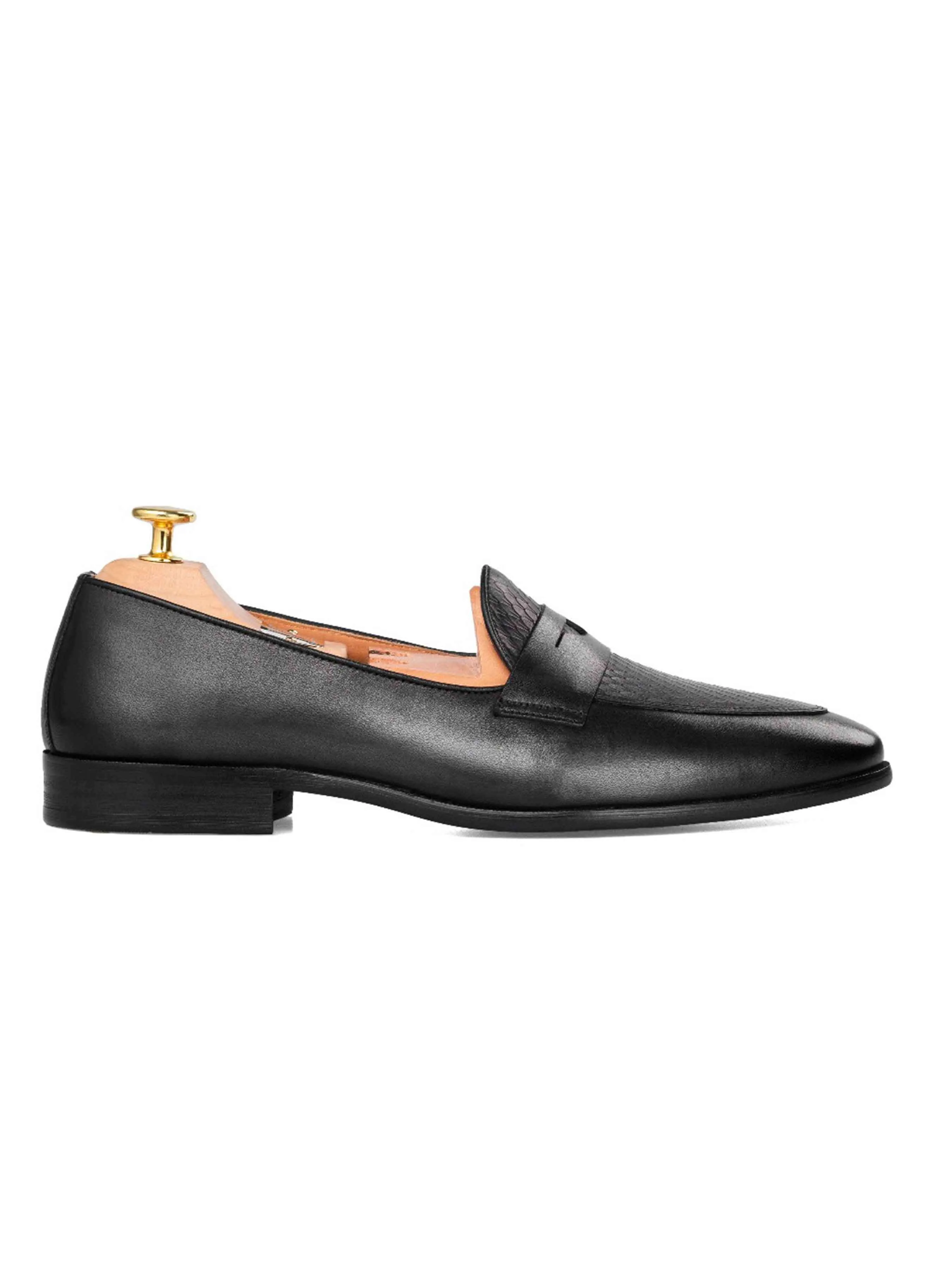 Rise Every Time Walk with Purpose Enzo Belgian Loafer - Solid Black