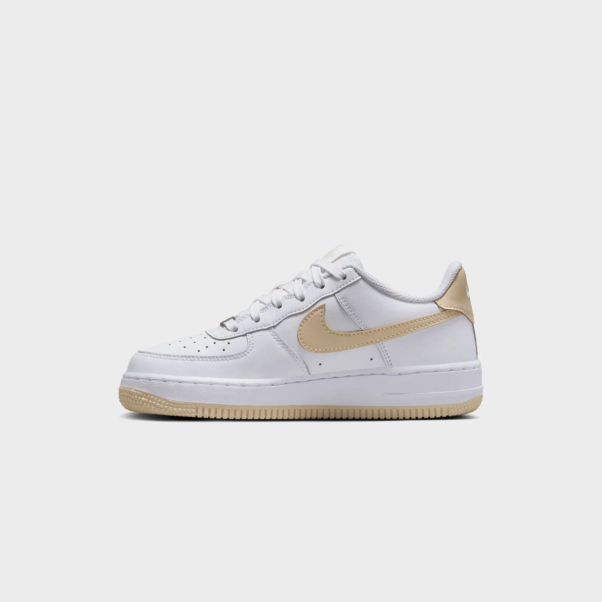 Nike Gs Air Force 1 Bg - White / Light Khaki Black Friday Offer Cyber Monday Sale