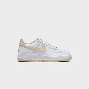Nike Gs Air Force 1 Bg - White / Light Khaki Back To School Sale