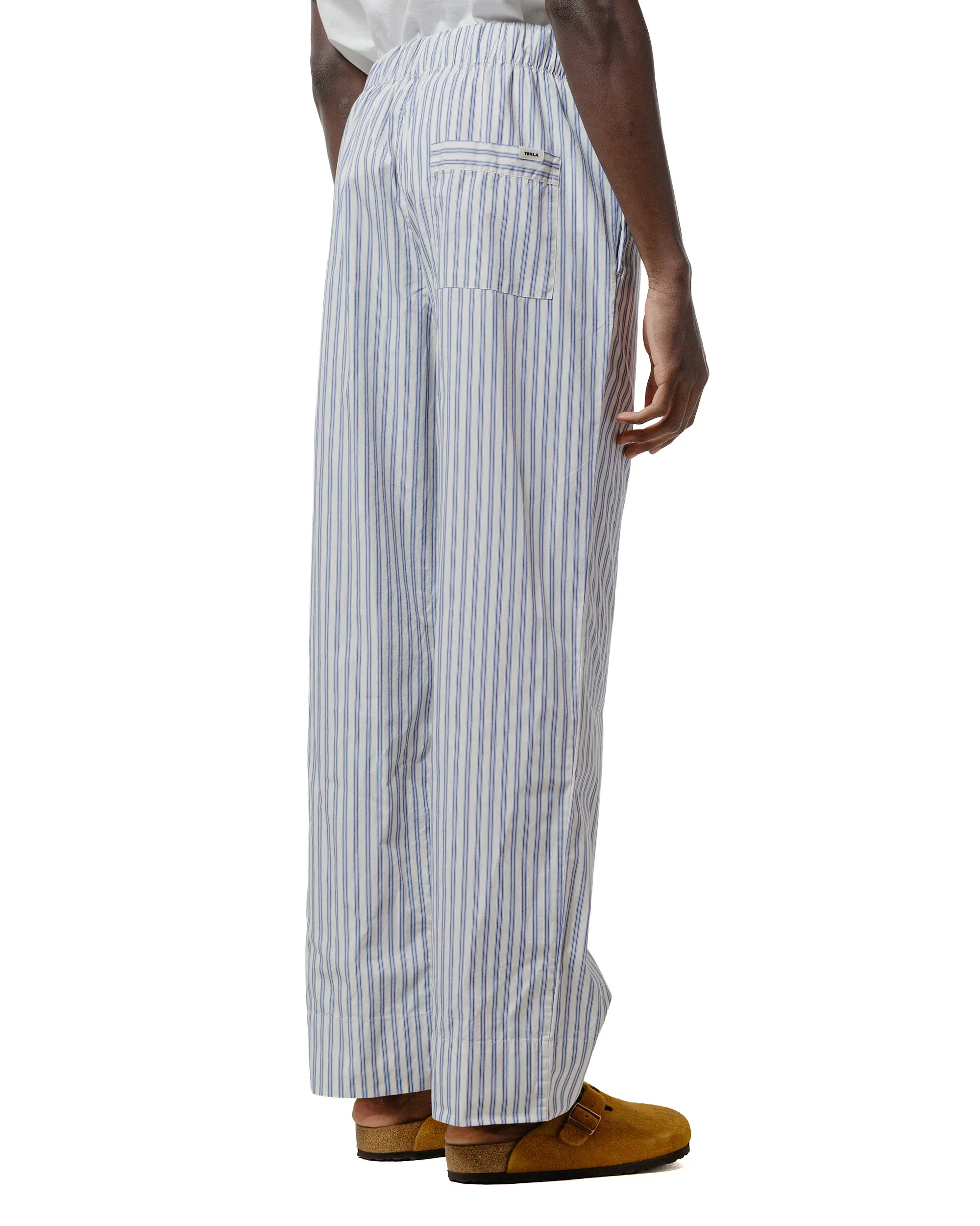 Linen Neck Tekla Poplin Pyjama Pants Skagen Stripes
