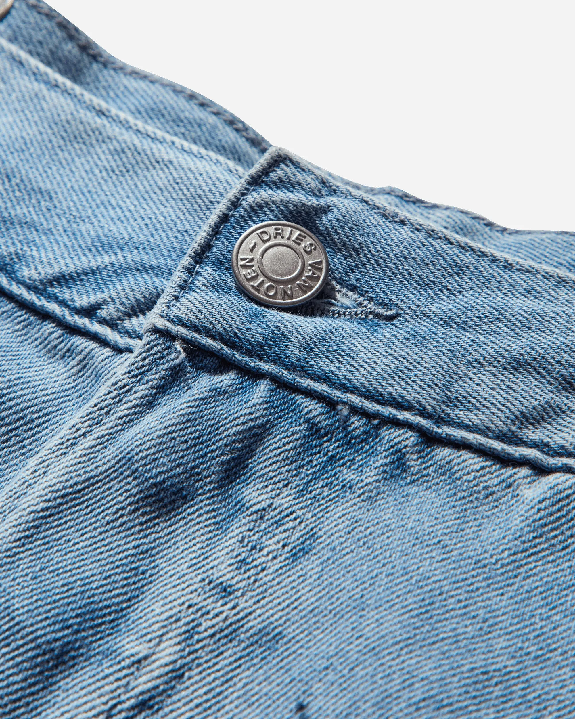 With Lock Mechanism Glossy Effect Men'S Pleated Jeans Light Blue