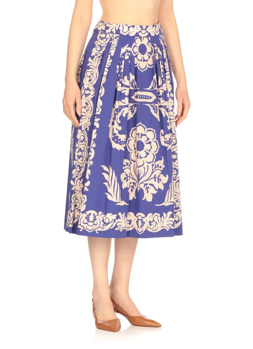 Jupe Paisley Bleue