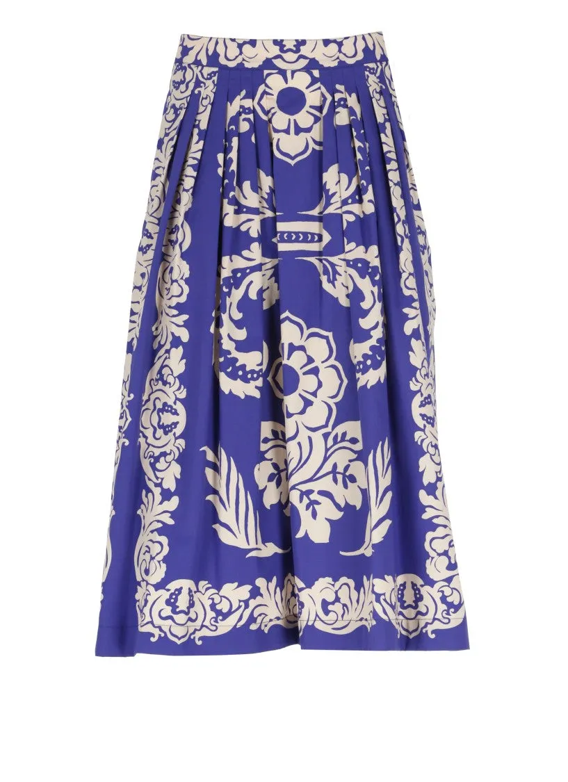 Jupe Paisley Bleue