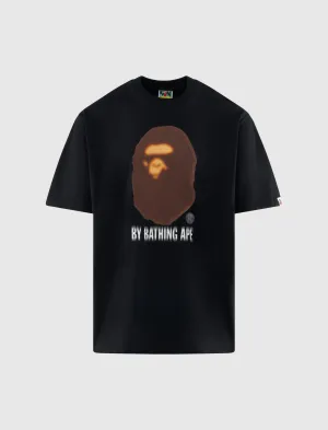 Comfortable Elastic Binding Blur Relaxed Fit Tee