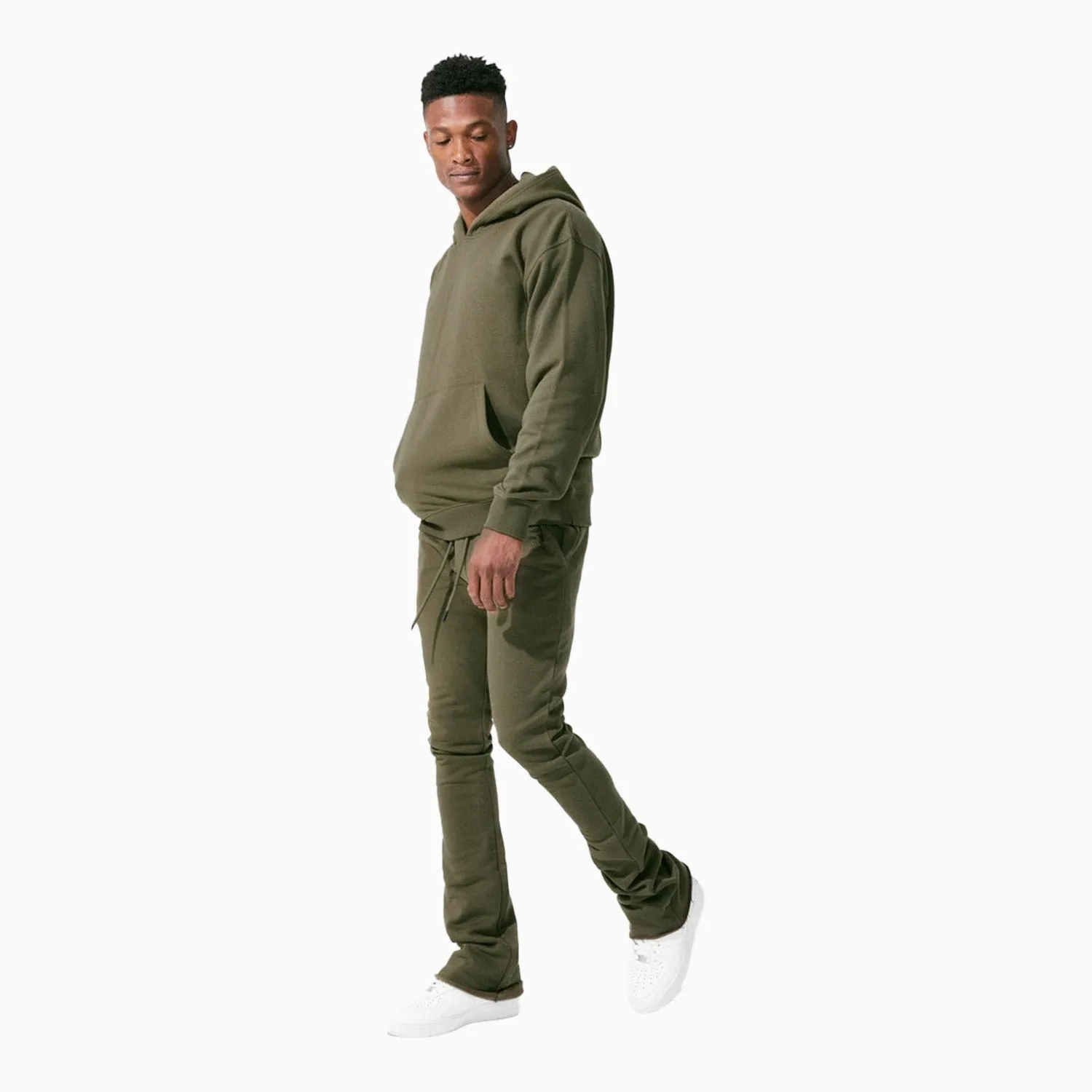 Men'S Fleece Uptown Stacked Sweat Pant Comfortable Electric Skateboard Hood With Mid-Layer Materials