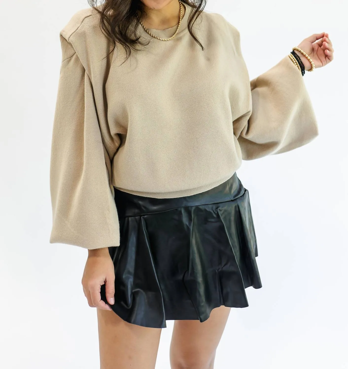 Pull Bold Moves en couleur Latte Glacé
